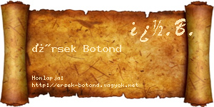 Érsek Botond névjegykártya